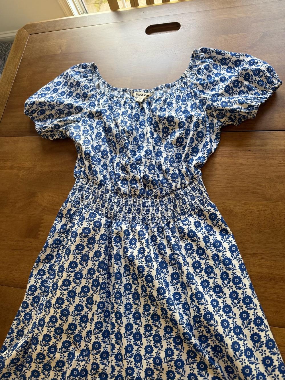 Boden Blue & White Floral Midi Dress 🌼💙 - Picture 3 of 9